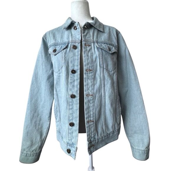 Brooklyn Cloth Denim Jacket Trucker Western Blue Pockets SZ M - Picture 12 of 12